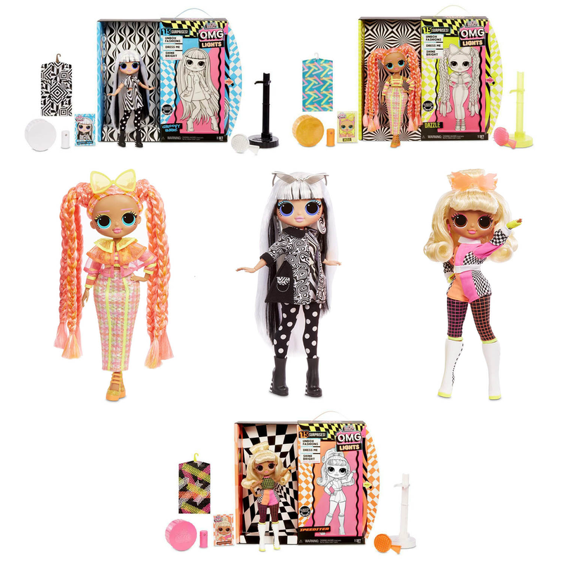 AUSWAHL: L.O.L. Surprise OMG Doll Light Series LOL Puppe Dazzle Speedster Groovy Babe