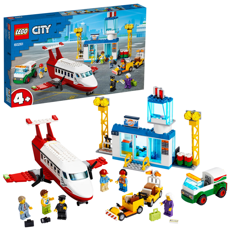LEGO City 60261 - Flughafen - Flugzeug Terminal Passagierflugzeug Flieger Jet
