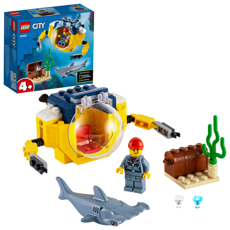 LEGO City 60263 - Mini-U-Boot für Meeresforscher - Forschungs-Boot Hai Meer