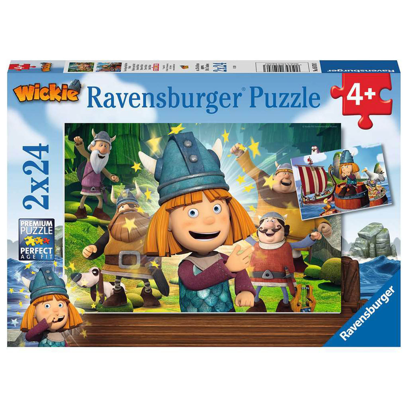 Ravensburger Puzzle: 2 x 24 Teile - Unser kluges Köpfchen Wickie - Vickie Puzzel