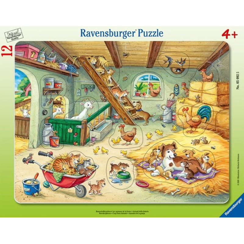 Ravensburger Puzzle: 12 Teile - Bauernhof-Bewohner - Tiere Kinderpuzzle Puzzel