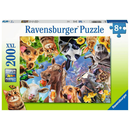 Ravensburger Puzzle: 200 Teile - Lustige Bauernhoftiere - Hund Pferd Kuh Puzzel