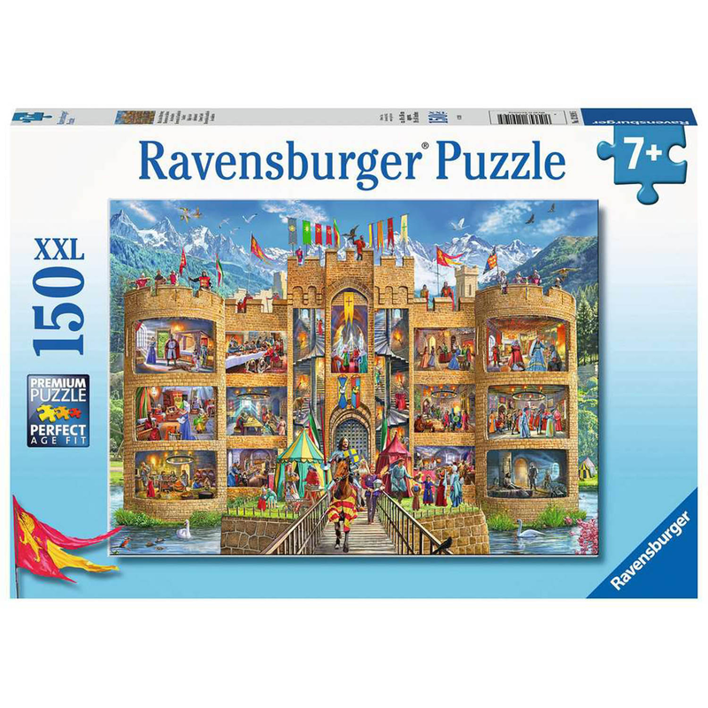 Ravensburger Puzzle: 150 Teile - Blick in die Ritterburg - Kinderpuzzle Puzzel