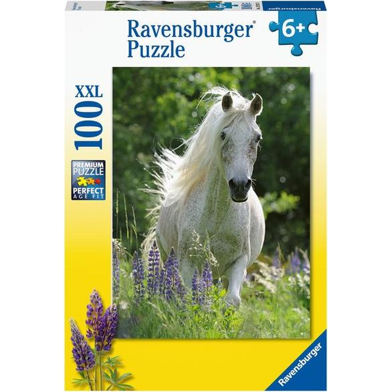Ravensburger Puzzle: 100 Teile - Weiße Stute - Pferd Kinderpuzzle Puzzel