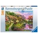 Ravensburger Puzzle: 500 Teile - Landliebe - Fantasy Landschaft Landhaus Puzzel
