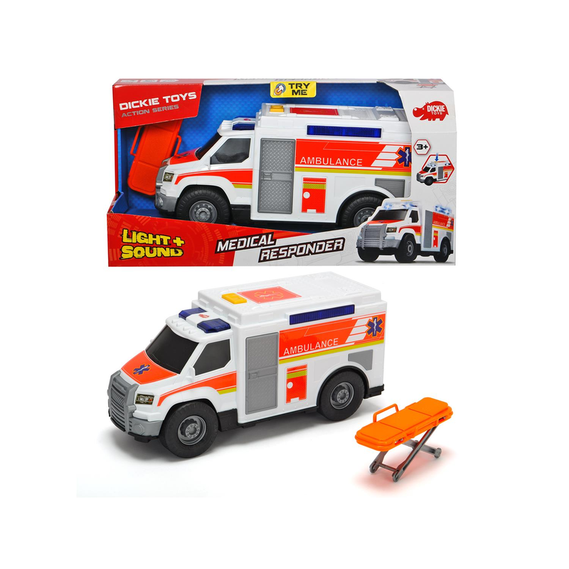 Dickie Toys - Krankenwagen - Licht Sound Rettungswagen Notarzt Medical Responder