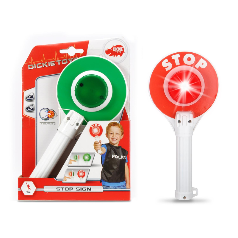 Dickie Toys - Polizeikelle - Lichtfunktion Kelle Police Stop