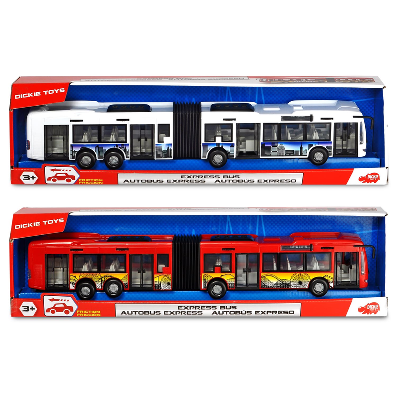 AUSWAHL: Dickie Toys - City Express Bus - Gelenkbus Auto Fahrzeug Spielzeugauto Überraschung