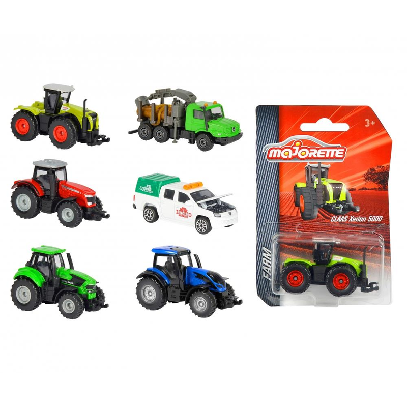 Majorette - Farm Fahrzeug - Landmaschine Spielzeug-Traktor Claas Massey Ferguson