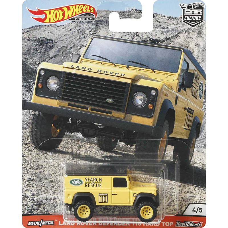AUSWAHL: Mattel FPY86 - Hot Wheels Car Culture - Real Riders (2020) - Modellauto Land Rover Defender 110 Hard Top