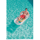 SET: Bestway 43028 - Luftmatratze mit Getränkehalter - Lounge Schwimmsessel für Pool - Transparent (2 x)