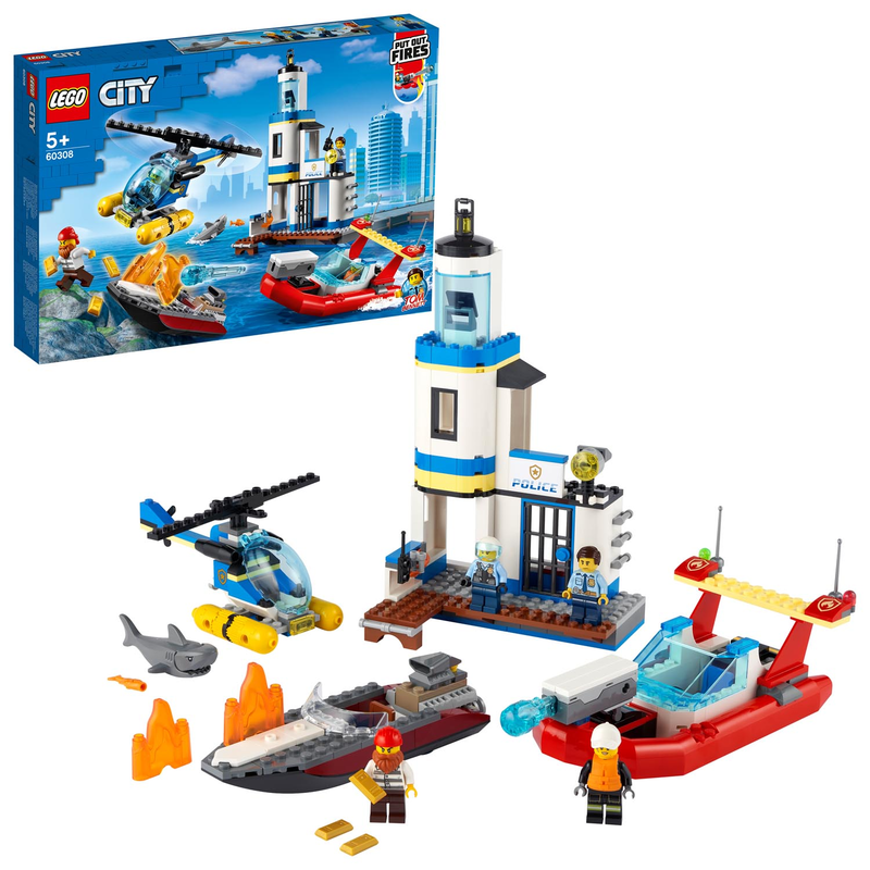 LEGO City 60308 - Polizei und Feuerwehr im Ksteneinsatz