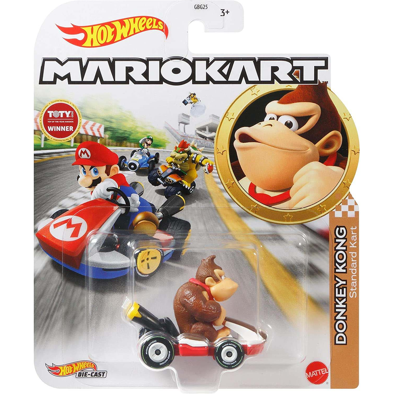 Mattel GBG25; GRN24 - Hot Wheels Mario Kart 1:64 Die-Cast - Donkey Kong - Spielzeugauto Sammelfigur