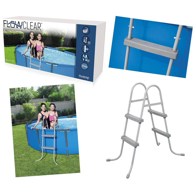 Bestway 58430 - Flowclear 84 cm Poolleiter - Pooltreppe Schwimmbad-Leiter