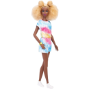 Mattel FBR37; HBV14 - Barbie Fashionistas Puppe (Multi-Color Tie-Dye Romper)