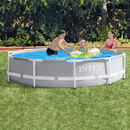 Intex 26700NP - Metal Frame Pool Premium 305 x 76 cm - Schwimmbecken Stahlrahmenpool Grau