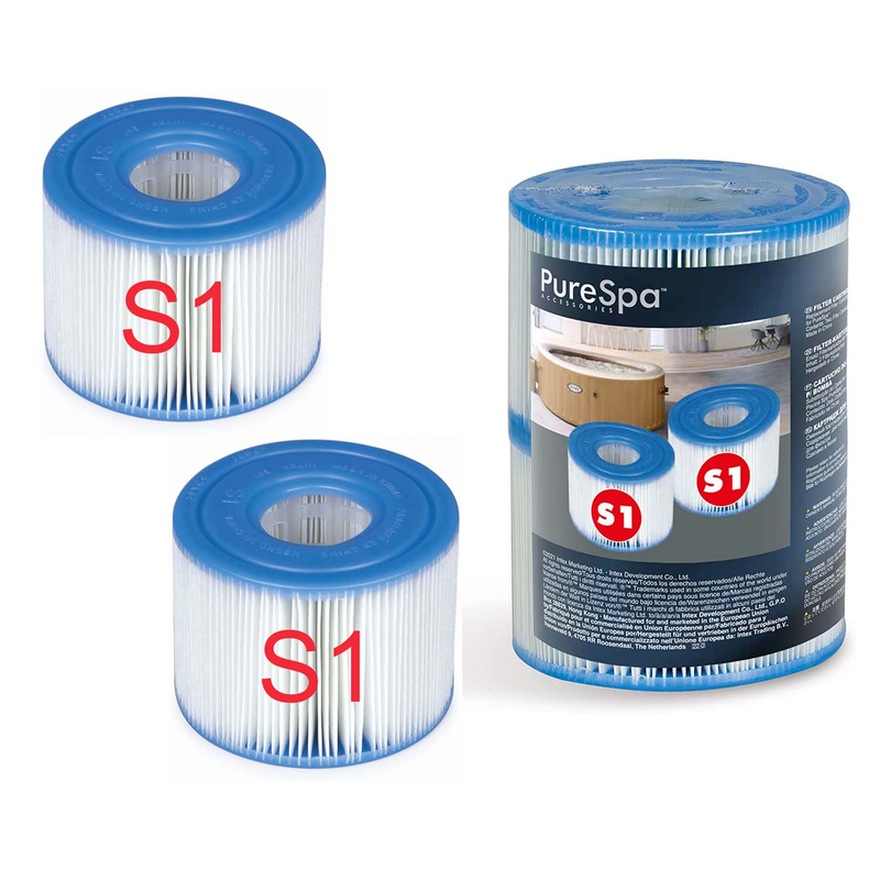 Intex 29001 - Filterkartusche Typ S1 - Filter Filterpatrone Ersatzfilter  fr Whirlpool PureSpa - 2er Set