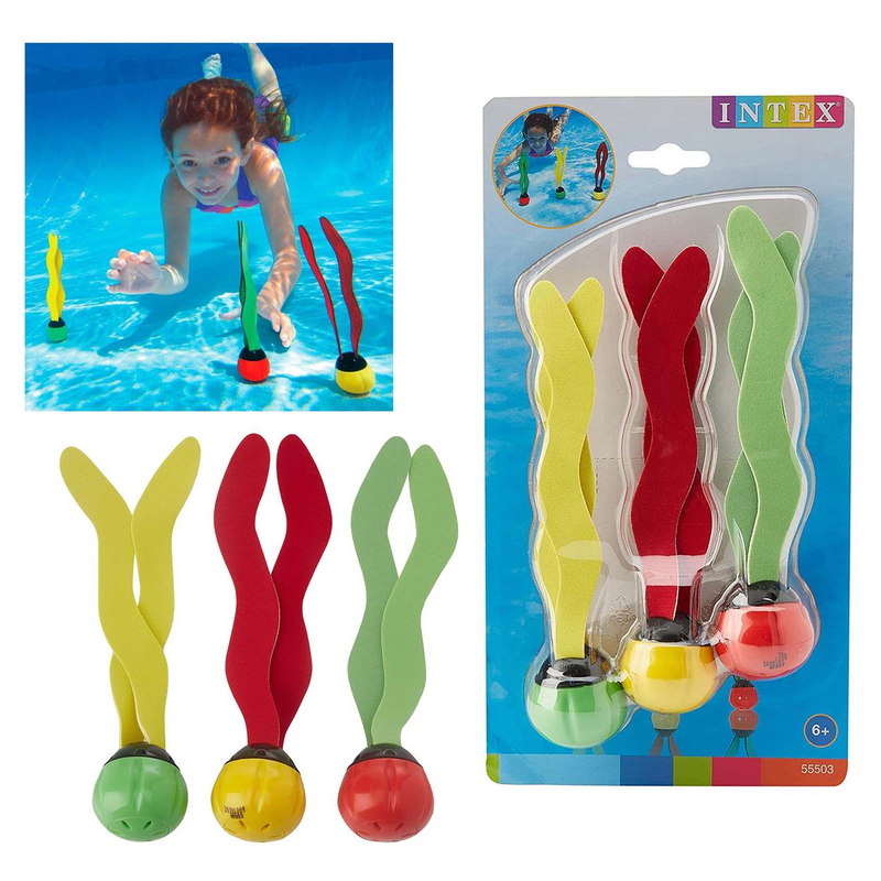 Intex 55503 - Unterwasser Tauchbälle Tauchring Tauchspielzeug Wasserspielzeug - 3er Set