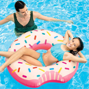 Intex 56265NP - Schwimmreifen Donut Regenbogen 94 cm - XXL Schwimmring Luftmatratze Pool