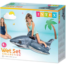 Intex 57525NP - Schwimmtier Weißer Hai - XXL Aufblastier Reittier Ride On White Shark