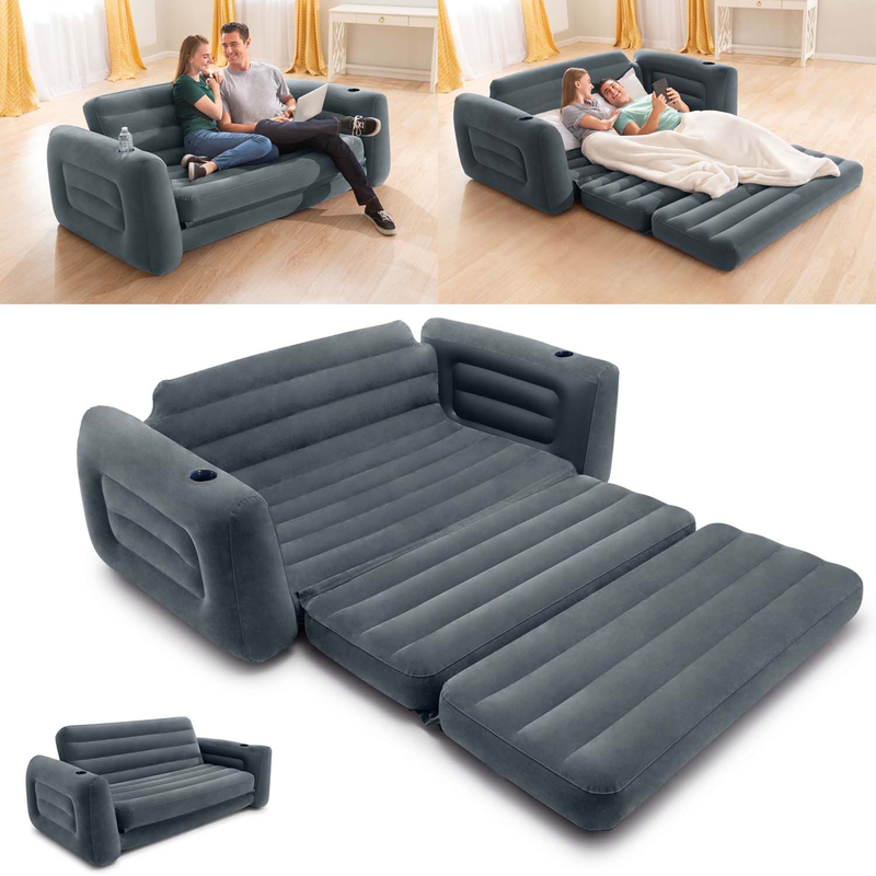 Intex 66552NP - Aufblasbares Sofa - Schlafsofa Couch Luftbett Gästebett Lounge Ausziehbar
