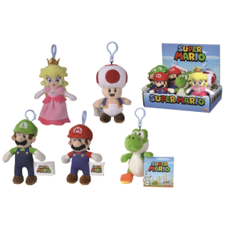 AUSWAHL: Simba 109231008 - Super Mario Schlüsselanhänger 15cm - Plüschfigur