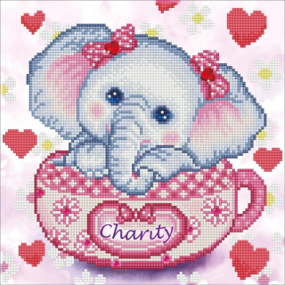Brandunit DD5.073 - Charity Olifant Diamond Dotz: 40x40 cm (DD5.073)
