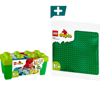 LEGO® DUPLO® Steinebox (10913) + 10913 LEGO® DUPLO® Bauplatte in Grün (10980)