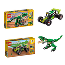 SET: LEGO Creator - Dinosaurier (31058) + Geländebuggy (31123) - T-Rex Triceratops Kompaktlader Quad Buggy - 2er Set
