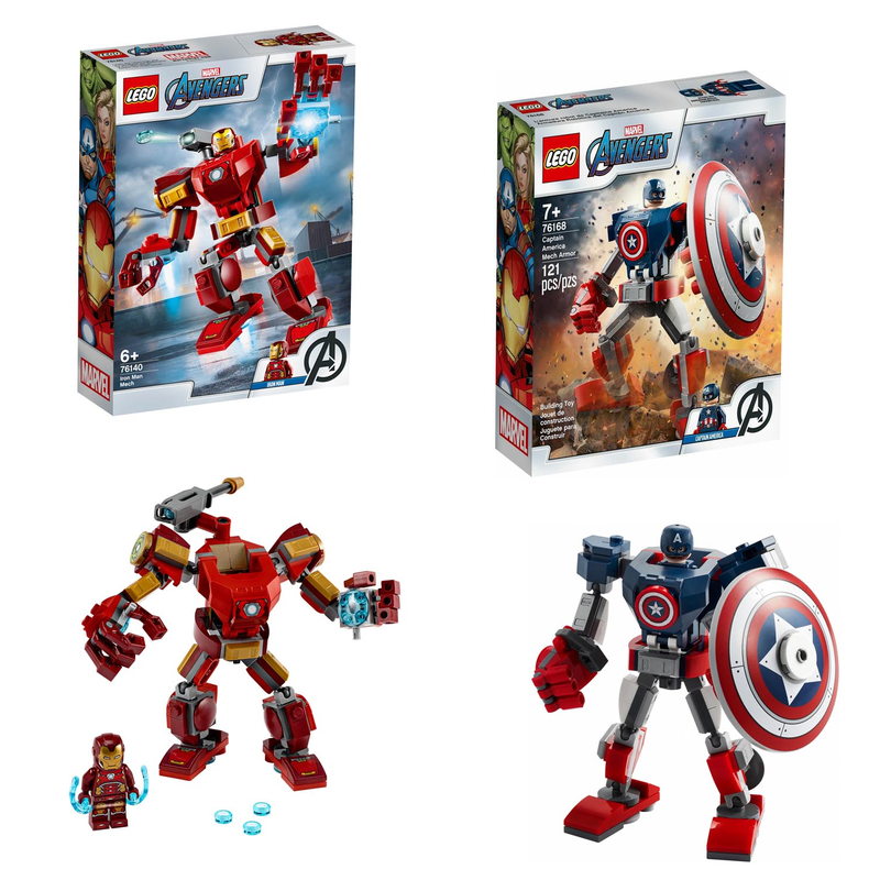 SET: LEGO Marvel Super Heroes - Iron Man Mech (76140) + Captain America Mech (76168) - 2er Set