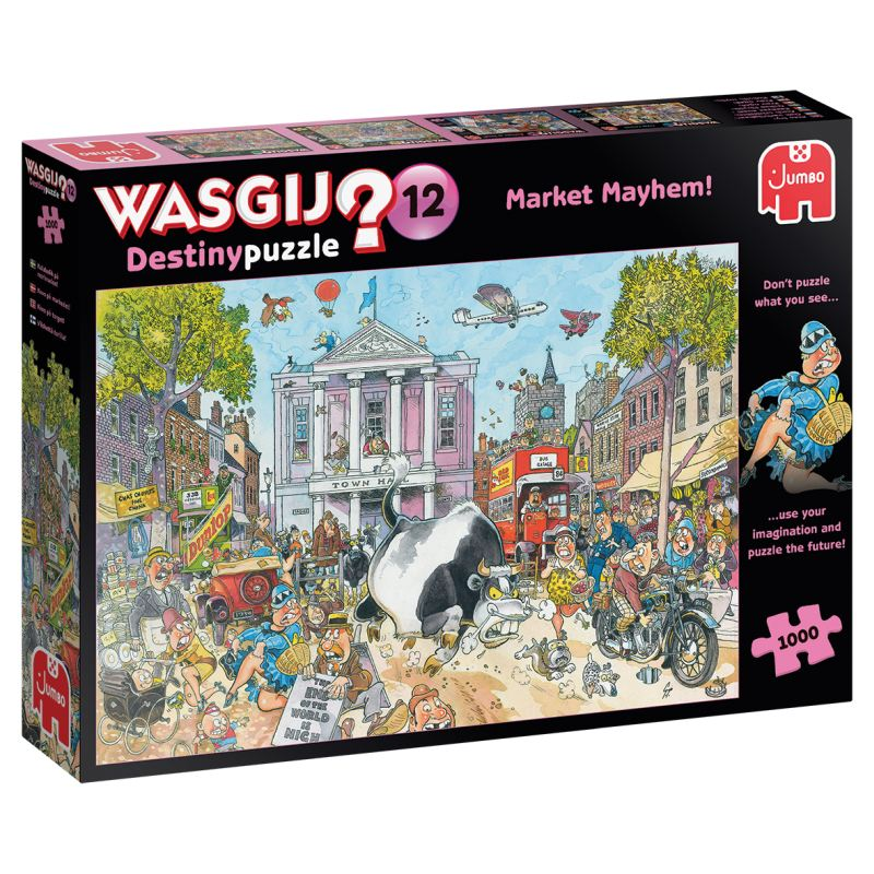 Jumbo 82050 - Wasgij Destiny Puzzle - Chaos auf dem Markt / Market Mayhem (Nr. 12) - 1000 Teile