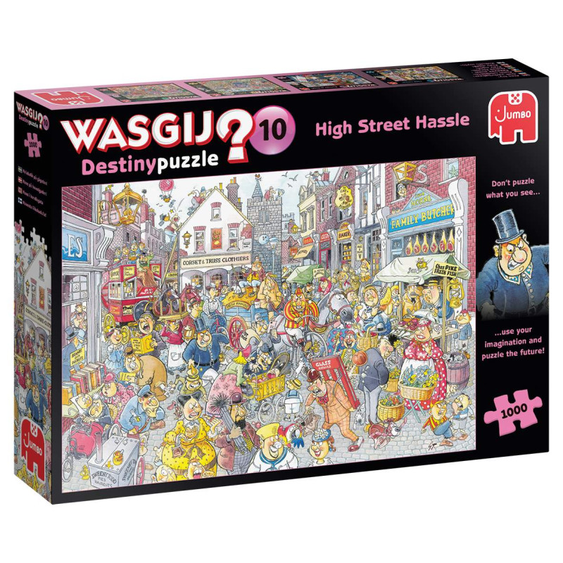 Jumbo 82048 - Wasgij Destiny Puzzle - Ärger auf der Hauptstraße / High Street Hassle (Nr. 10) - 1000 Teile
