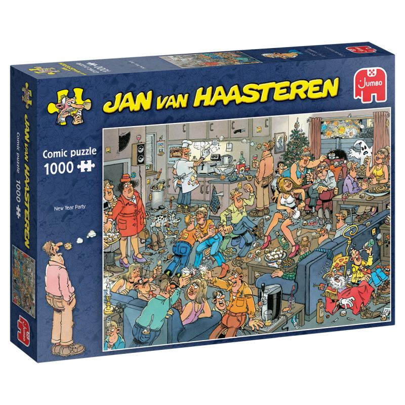 Jumbo 82039 - Jan van Haasteren Comic Puzzle - Neujahrsparty / New Year Party - 1000 Teile