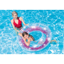 Intex 56274NP - Schwimmring Glitter - XXL Schwimmreifen Glitzer - Pink
