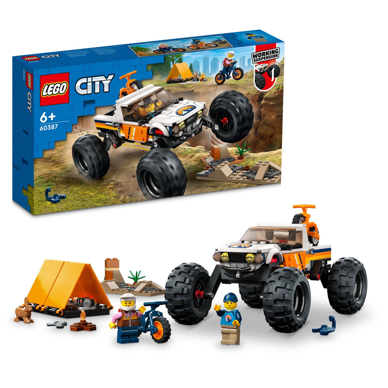 LEGO 60387 City - Offroad Abenteuer - Monstertruck Geländewagen mit Federung
