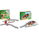 LEGO DUPLO Eisenbahn-Schienen-Erweiterungsset - LEGO 10872 + LEGO 10882