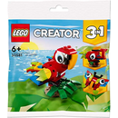 SET: LEGO Creator 3-in-1: Tropischer Pandabär (30581) + Exotischer Papagei  (31136) - Fisch Frosch Kröte