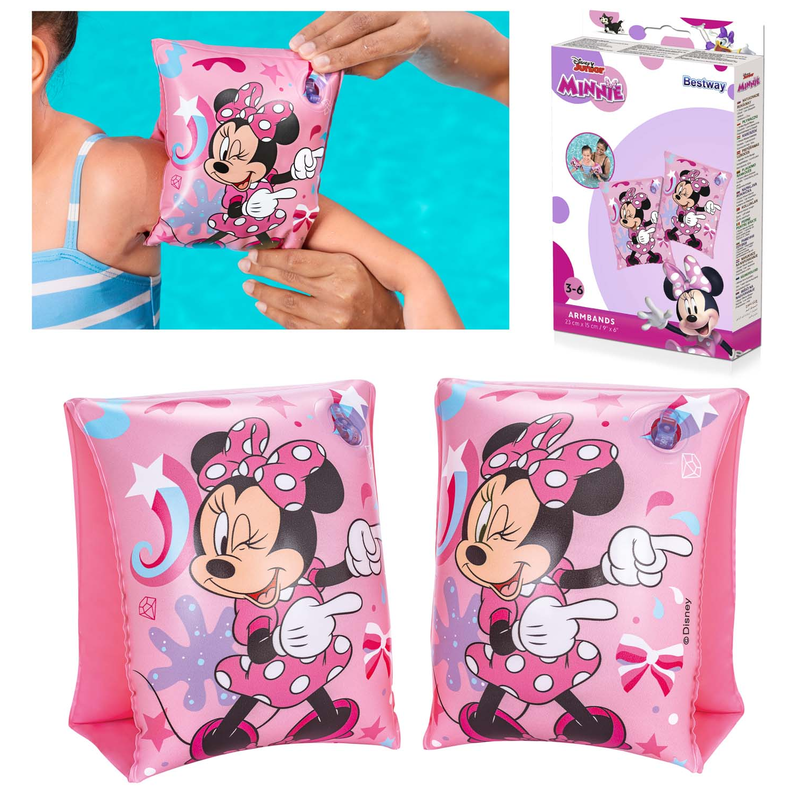 Bestway 91038 - Schwimmflügel Minnie Mouse - Schwimmhilfe Disney Minnie Maus 3-6 Jahre - Pink