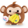 ZURU 77573L - Snackles Affe in Braun mit Dole-Banane, Serie 2 - Kuscheltier (35 cm)