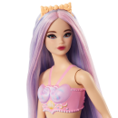 Mattel HRR06 - Barbie Meerjungfrau Puppe mit lila Haaren