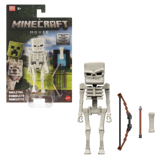 Minecraft Skelett Actionfigur und Zubehör, 10 cm großes Spielset, inspiriert von Ein Minecraft Film