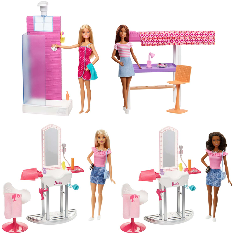 Mattel DVX51 - Barbie Deluxe-Set Möbel & Puppe Sortiment