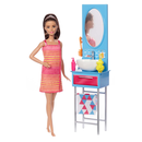 Mattel DVX53 - Barbie Deluxe-Set Mbel Badezimmer & Puppe